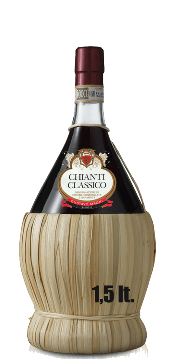 Italian Wine - Chianti Flask DOCG Gustavo Magni 2018 - 1,5 lt. - Guidi Wines