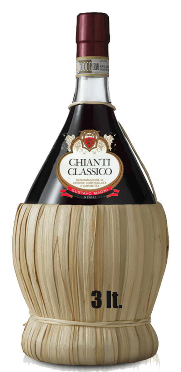 Italian Wine - Chianti Flask DOCG Gustavo Magni 2018 - 3 lt. - Guidi Wines